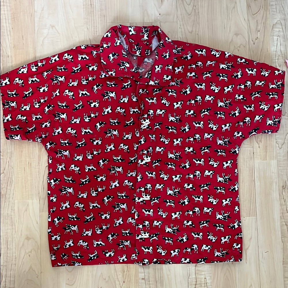 Red Cow Print women’s  Shirt